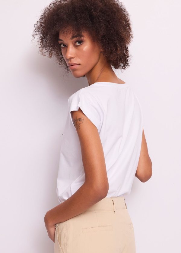T-shirt Branca de Algodão
