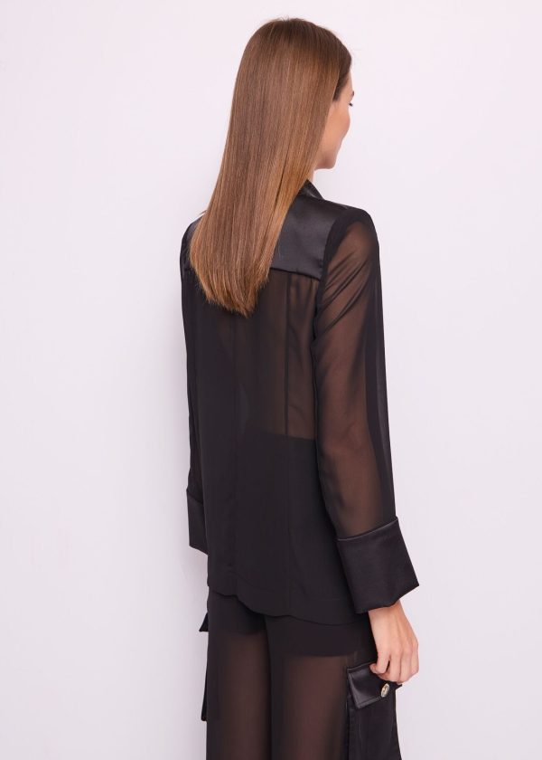 Blazer Georgette e Cetim
