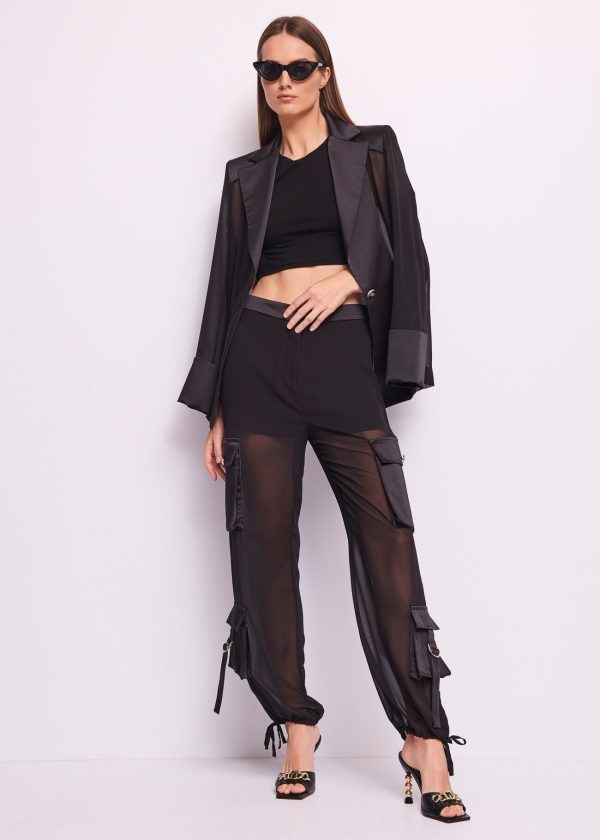 Blazer Georgette e Cetim